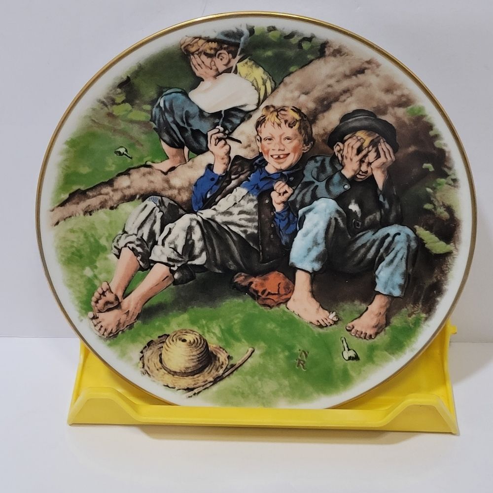 1977 Norman Rockwell First Smoke Decorative Collector's Plate